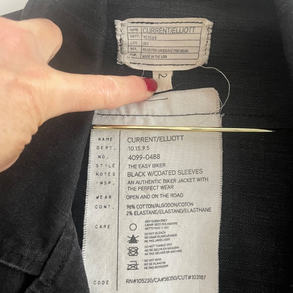 Current Elliott Black Jean jacket - Picture 3 of 8
